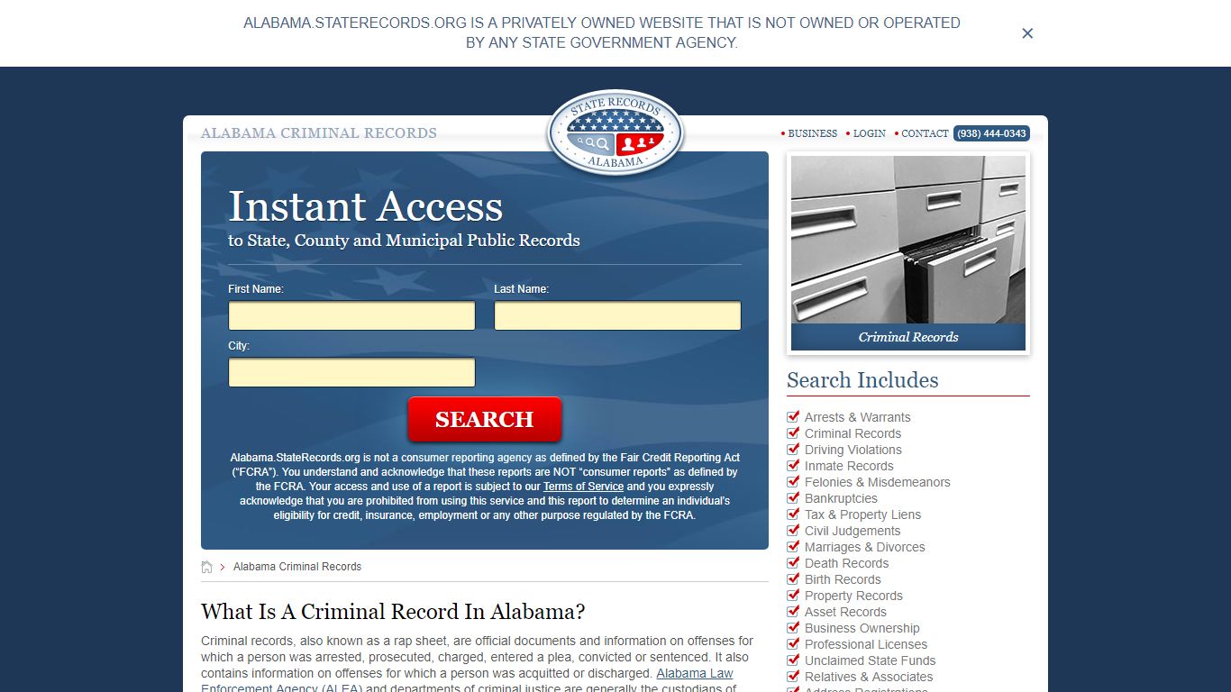 Alabama Criminal Records | StateRecords.org